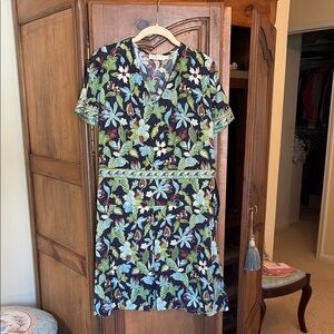Floral Print Tory Burch Dress - Blue and Green